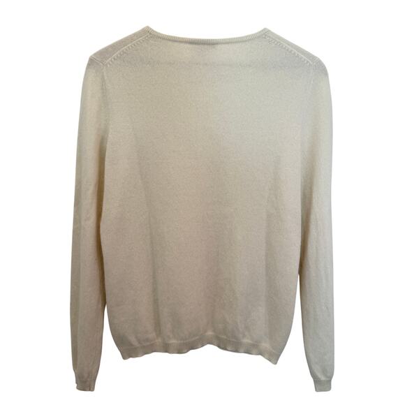 Pendleton 100% Cashmere Cable Knit Sweater Ivory M Vintage - Picture 13 of 13